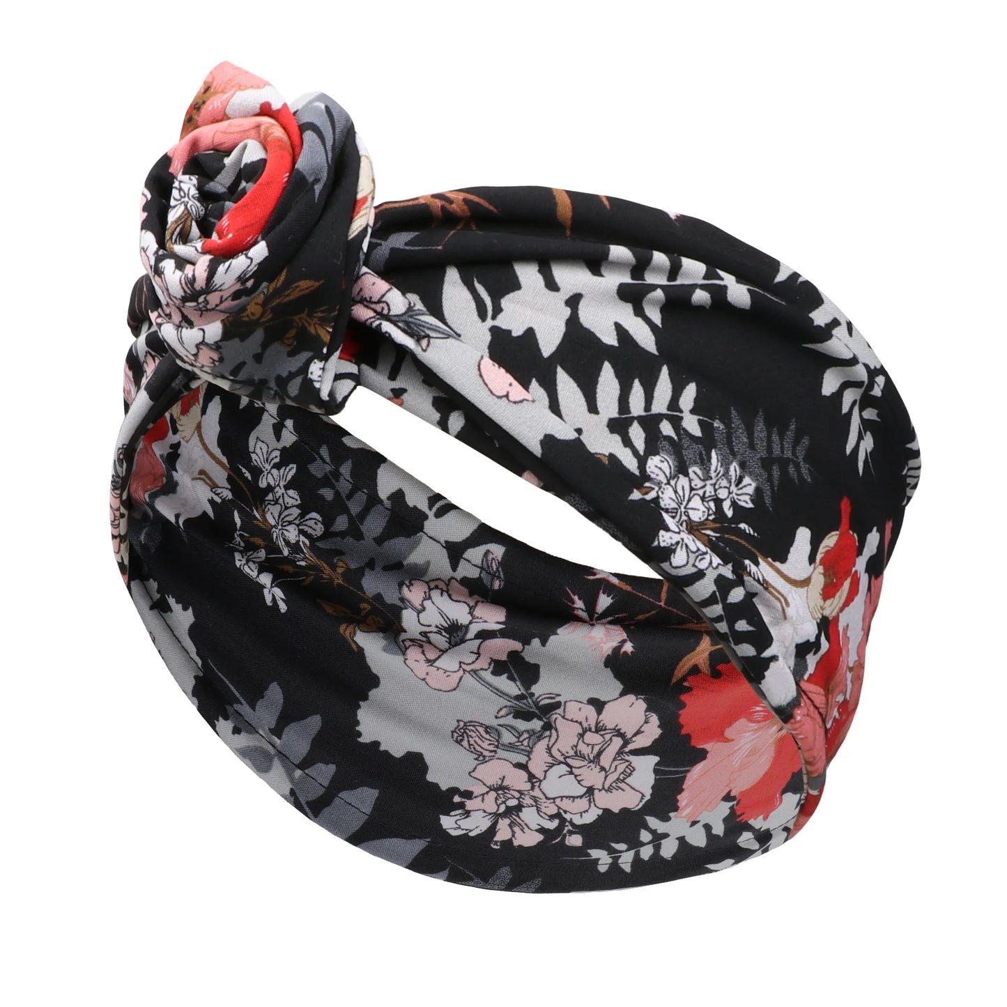 2022 neue Mode Frauen falten Eisendraht Stirnband böhmischen Mädchen Kreuz Turban Bandanas drucken Haar bänder Haarschmuck