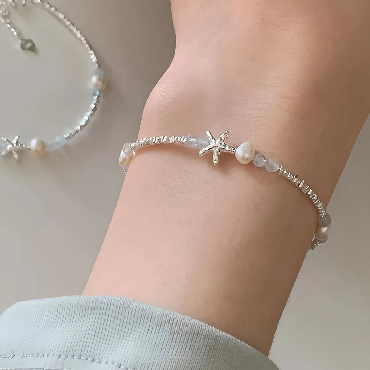 VENTFILLE Schmetterlingsarmband aus 925er-Sterlingsilber für Mädchen, Perlenschnur-Design, Insekt, modisch, vielseitiger Schmuck, Geschenk, Dropshipping