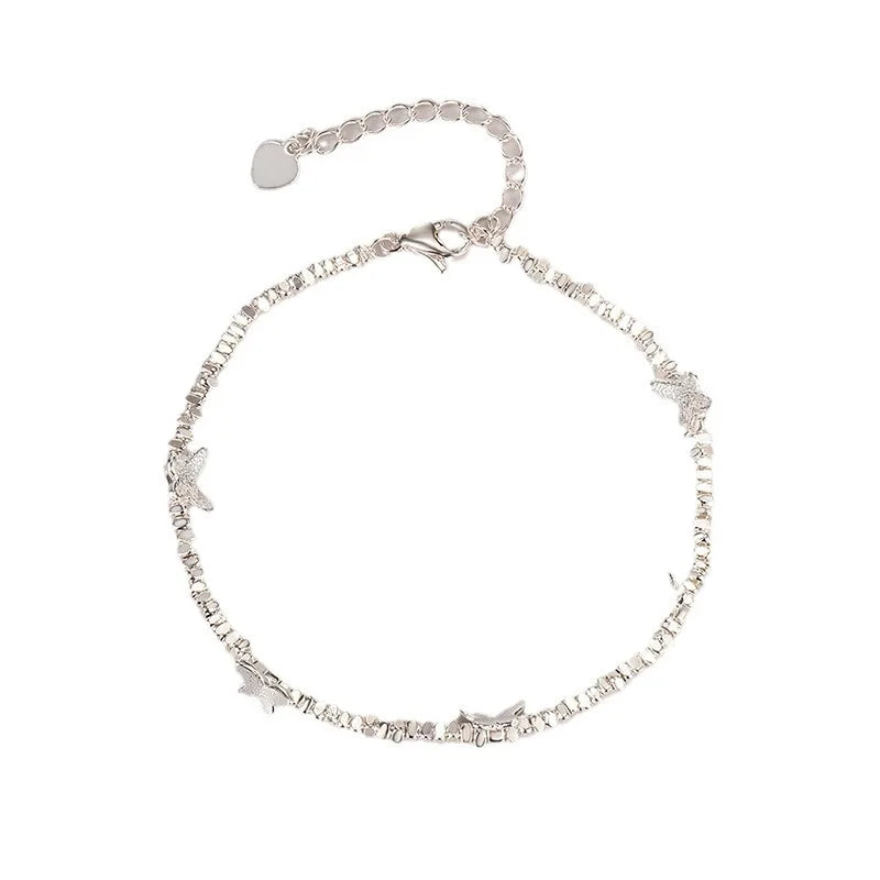 VENTFILLE Schmetterlingsarmband aus 925er-Sterlingsilber für Mädchen, Perlenschnur-Design, Insekt, modisch, vielseitiger Schmuck, Geschenk, Dropshipping