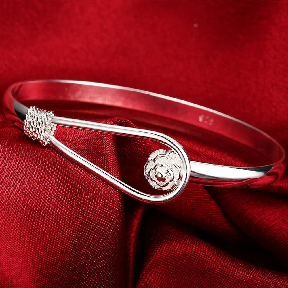 Großhandel mit Armreifen aus 925er-Sterlingsilber, Charms-Manschette für Damen, Modeschmuck, Anpassung, Hochzeit