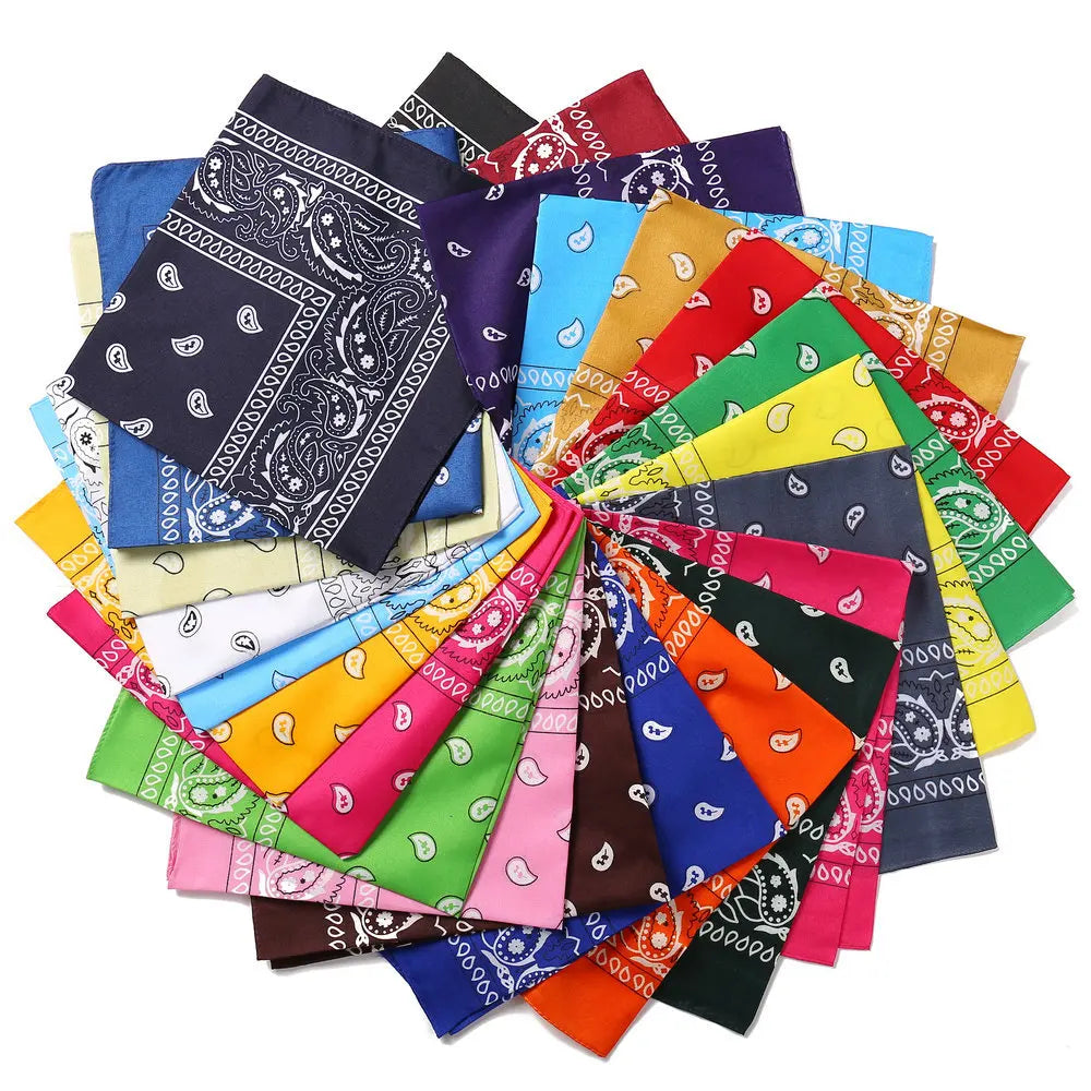 Hip Hop Frauen Bandana Schal Mädchen Kinder Punk Quadratische Bandanas Kopfbedeckung Mode Böhmischen Kopf Schal Stirnbänder Haar Zubehör 2024