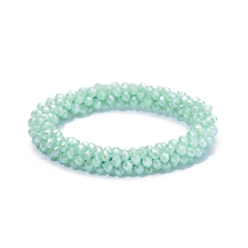 Boho Elastische Armbänder & Armreifen Für Frauen Vintage Stretch Böhmischen Femme Kristall Glas Perlen Armbänder Partei Schmuck Geschenk