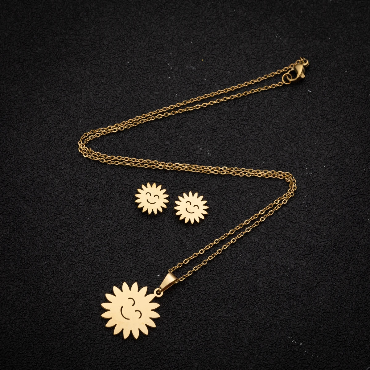 Set Schmuck Edelstahl Frau Boho Vintage Monstera Blätter Blume Pflanze Diy Anhänger Charms Ohrringe Und Halskette Set