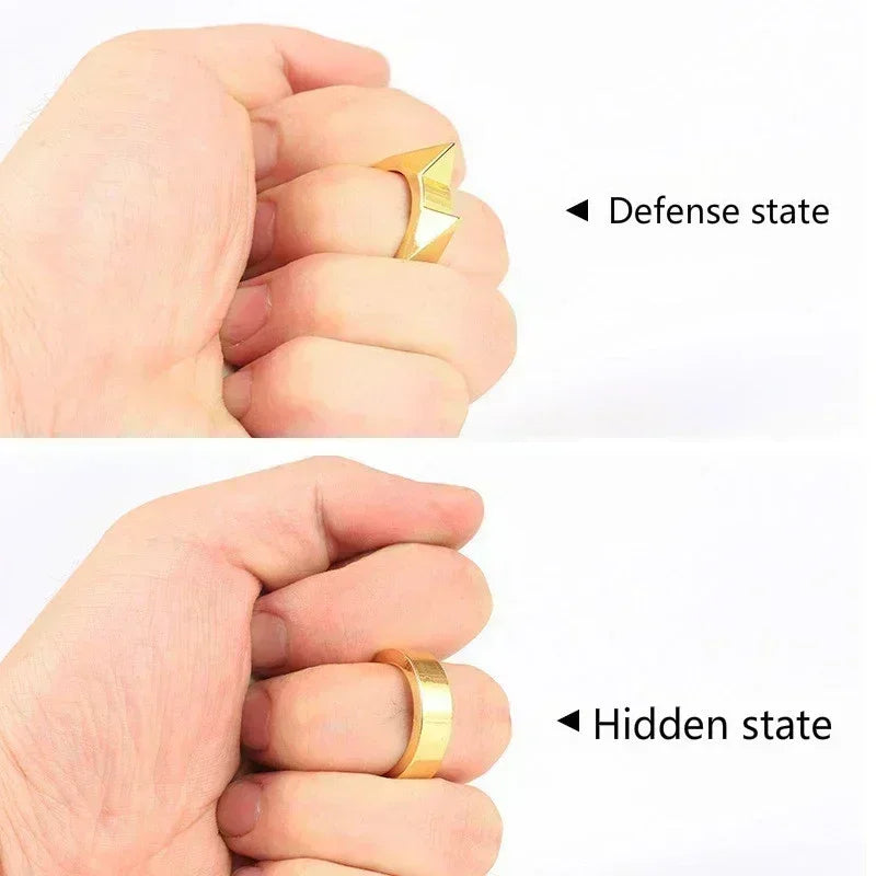 Gothic Survival Selbstverteidigungsringe für Frauen Mann Metall Multifunktionale Knuckle Katzenohrform Angriffsringe Freundinnen Geschenk