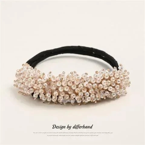 Koreanische Mode Kristall Perle Hochsteckfrisur Haar Clips Elegante Geflecht Haarspangen Kopfbedeckung Mädchen Frauen Haar Zubehör