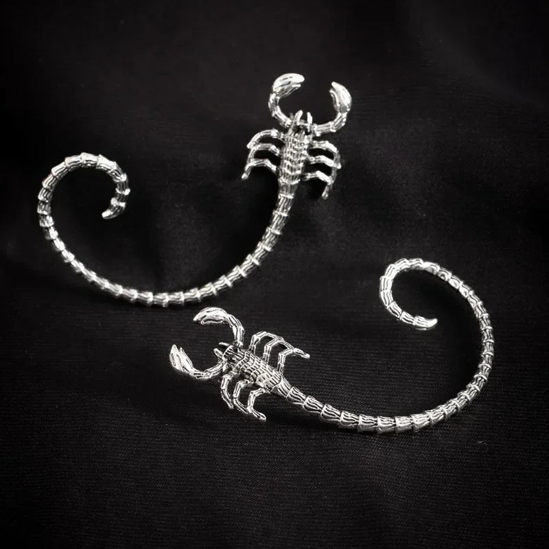 Retro Punk Dark Avantgarde Tier Venom Skorpion Ohrclip für Frauen Halloween Personalisierte Herren Gothic Ohrringe Schmuck Geschenk