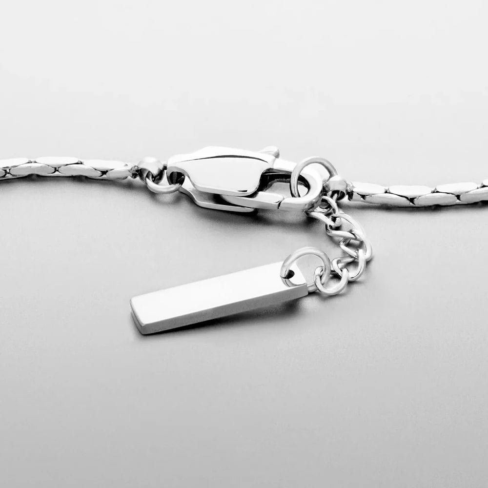 ELANDIS Kein Farbverlust Schmuck Armband Minimalist Herren Edelstahl Wasserdicht Weißgold Armband Großhandel Direktverkauf