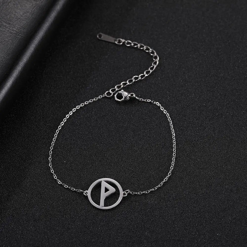 Likgreat 24 Wikinger-Runen-Charm-Armband, Edelstahl, für Damen und Herren, Schmuck, nordischer alter Schutzpatron, Odin-Amulett, Geschenk, 2023, Neu