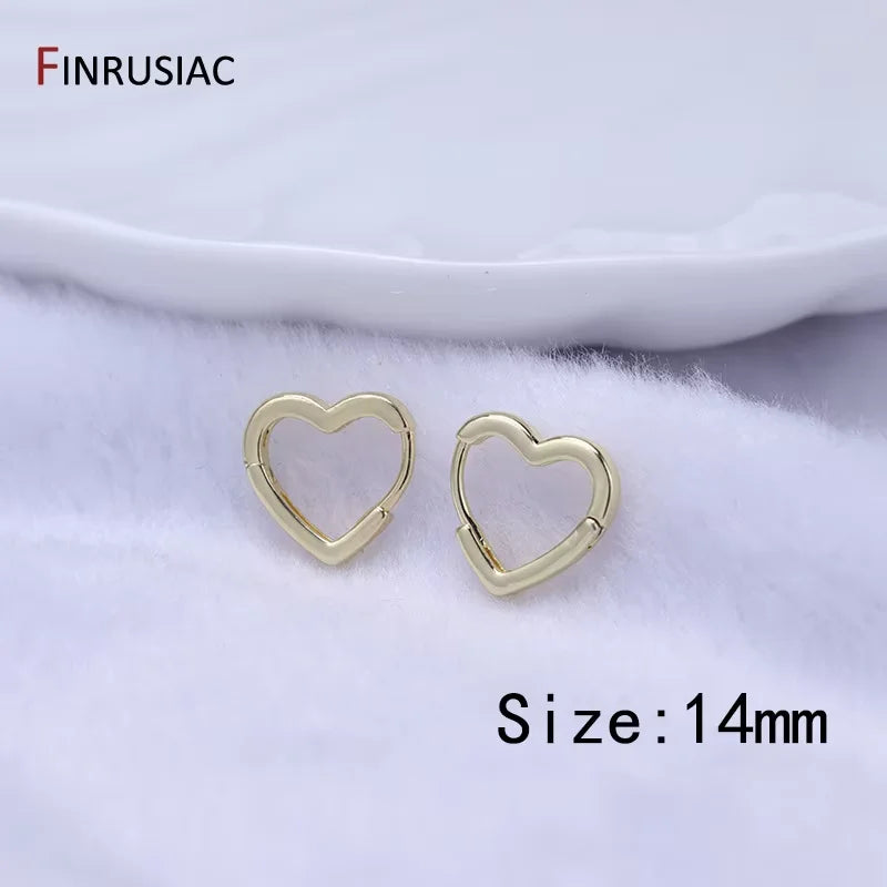 Neue trendige echte vergoldete runde Creolen für Frauen Mädchen Damen große Creolen Gold Kreis Ring Ohrringe Party Geschenk