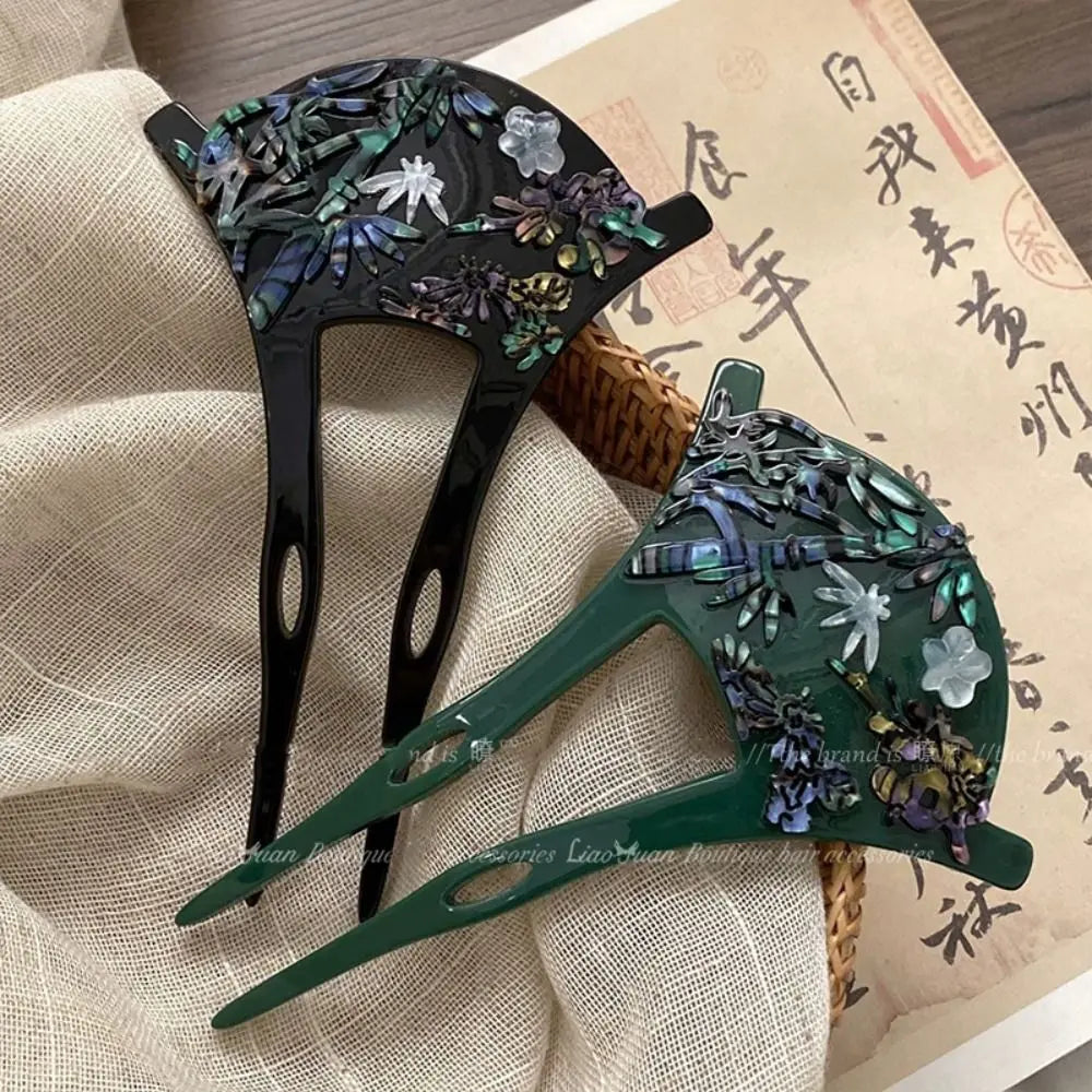 U-förmiger Fächer-Haarstab, alter Stil, chinesischer Stil, chinesischer Stil, Haarnadel, Cheongsam-Haar, Essstäbchen, Mädchen-Haar-Accessoires