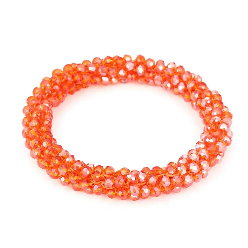 Boho Elastische Armbänder & Armreifen Für Frauen Vintage Stretch Böhmischen Femme Kristall Glas Perlen Armbänder Partei Schmuck Geschenk