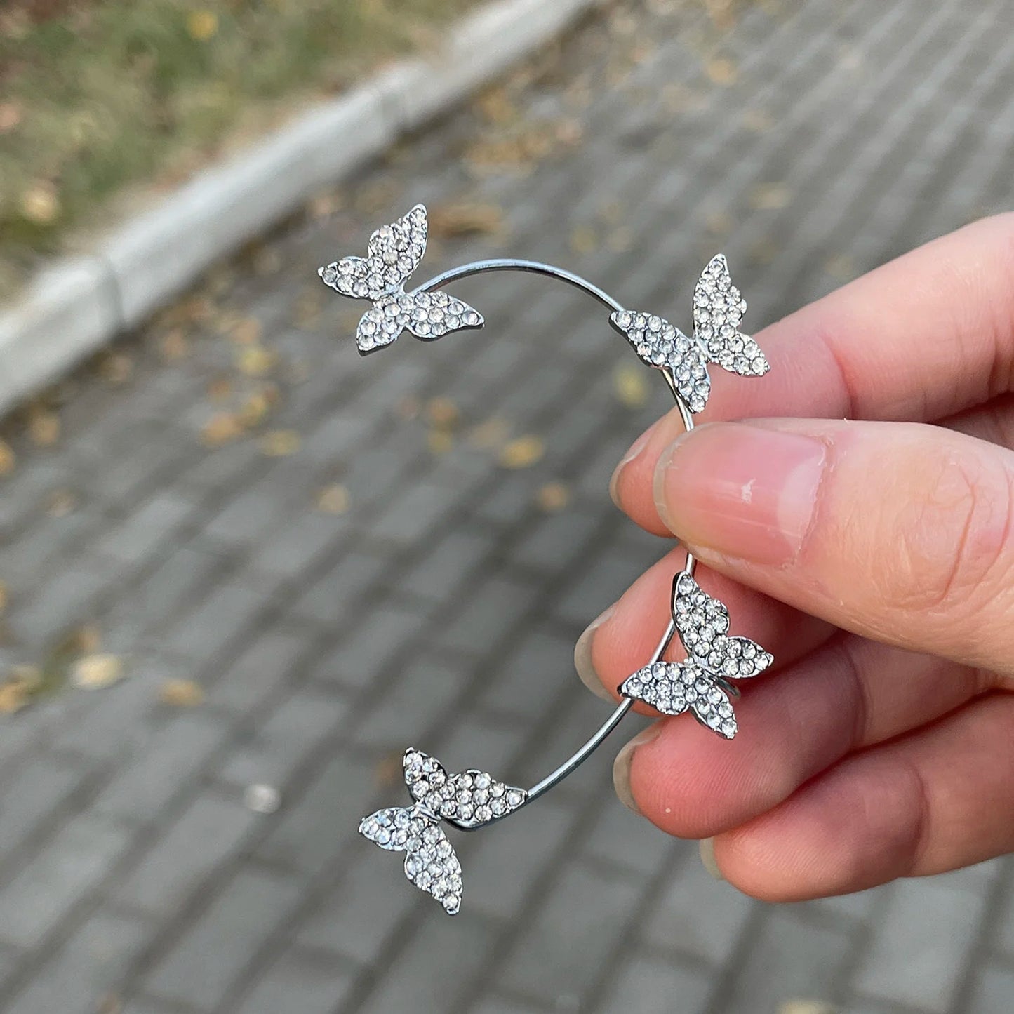 Koreanischen Stil Schmetterling Ohr Clips Ohne Piercing Für Frauen Funkelnden Zirkon Ohr Manschette Clip Ohrringe Hochzeit Schmuck Geschenke