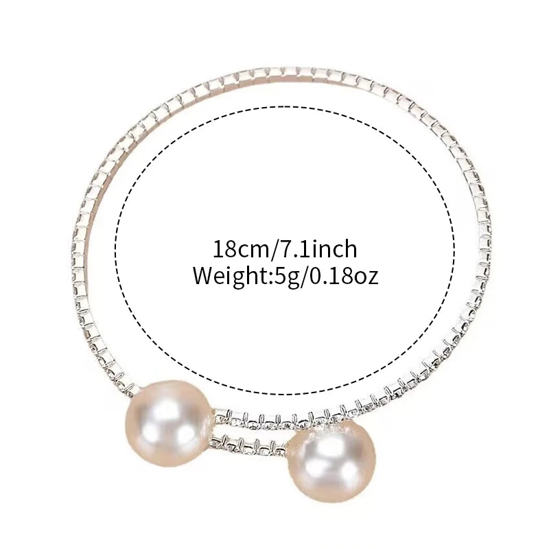 2 Teile/satz frauen Uhr Perle Diamant Armband Set Mode Hohl Zifferblatt Leder Band Quarz Uhren (Ohne Box)