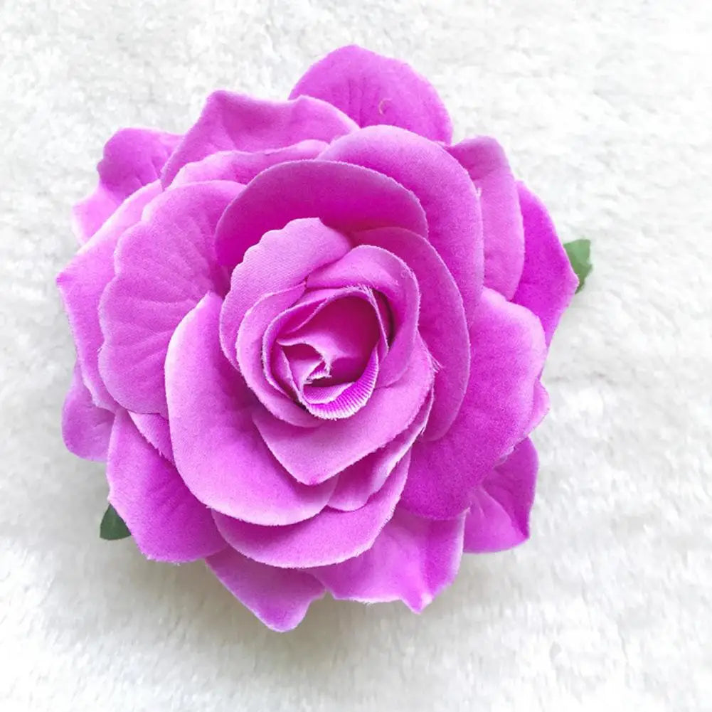 Flamenco Blumen Für Haar DIY Kopfschmuck Für Braut Beflockung Tuch Rote Rose Blume Haarnadel Haar Clip Party Haar Zubehör
