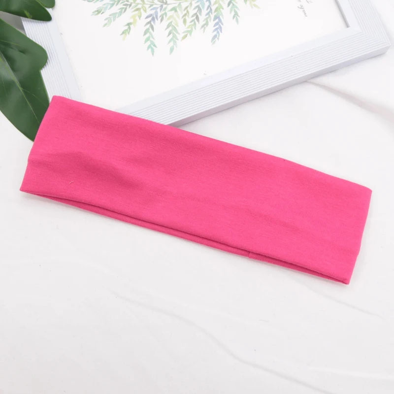Elastisches Baumwoll-Haarband, modische Stirnbänder für Damen und Herren, solide Laufen, Fitness, Yoga, Haarbänder, Stretch, Make-up, Haar-Accessoires