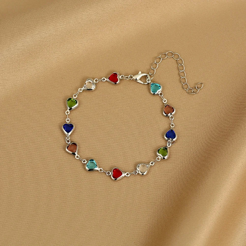 MEDFOLY Buntes süßes Gänseblümchen-Armband für Frauen, hypoallergen, kreative, zierliche Armbänder mit verstellbarer Kette, zarter Schmuck