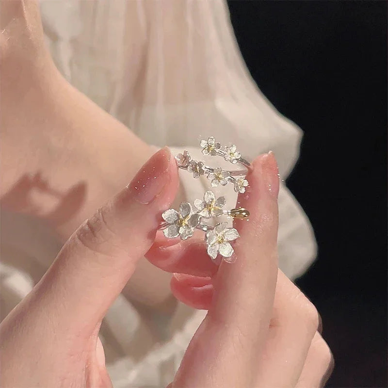 Koreanische Mode Perle Bogen Ringe für Frauen 2024 Trend Süße Exquisite Öffnung Herz Ringe Bräute Hochzeit Schmuck Zubehör Geschenk