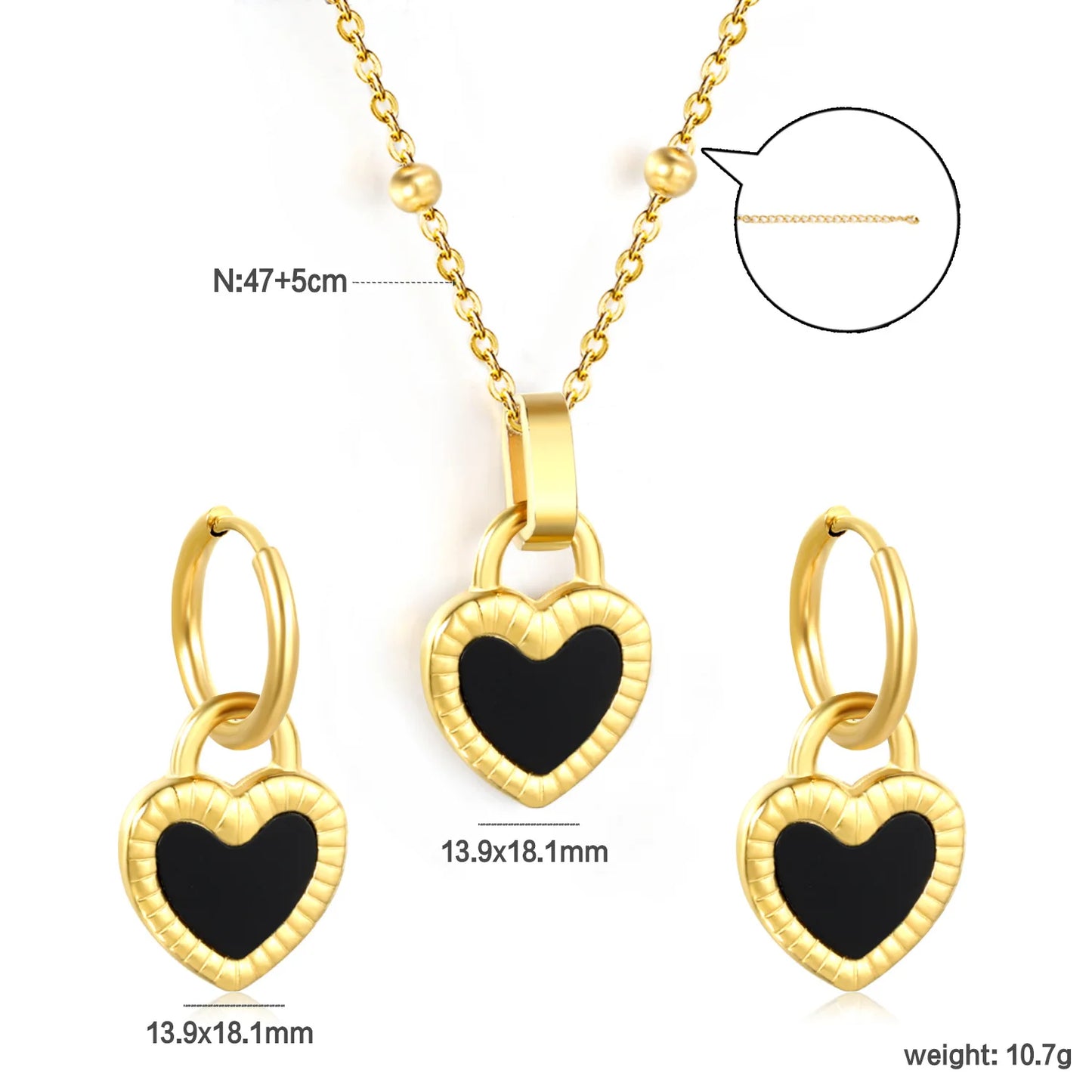 Vierblättriges Kleeblatt für Damen, Halskette, Armband, Ohrringe, Edelstahl, flache Schlangenkette, Halsband für Damen und Mädchen, Modeschmuckset
