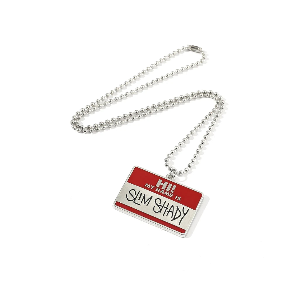 POTCET Eminem Herren-Halskette, modische, vielseitige Halskette, 2024, Hip-Hop-Schmuck, Anhänger-Halskette als Souvenir für Freund