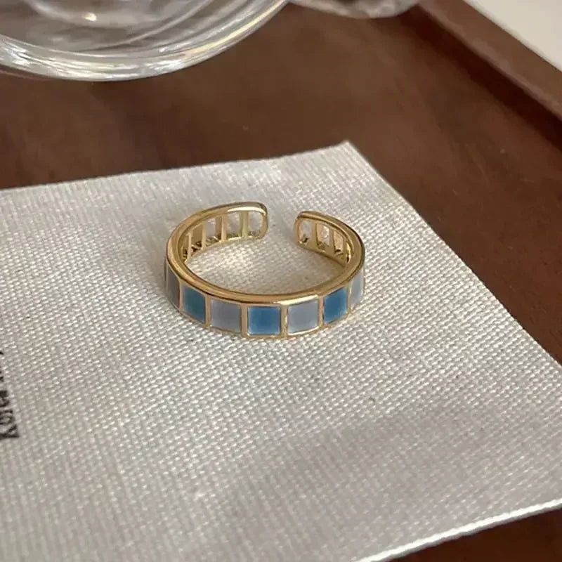 Punk Goldene Flüssigkeit Ringe Set Für Frauen Mode Unregelmäßige Welle Metall Knuckle Ringe Ästhetischen Egirl Gothic Schmuck Geburtstag Geschenke