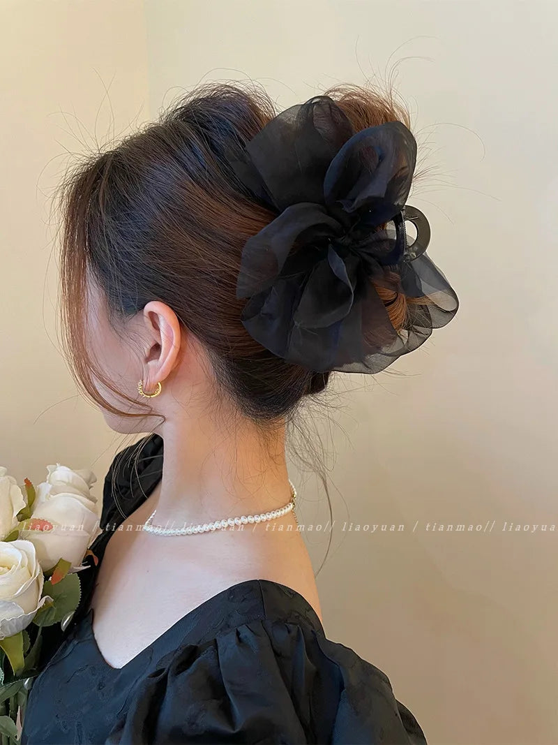 Neue Mesh Bogen Grip Clip Weibliche Pferdeschwanz Geflecht Haar Klaue Clip Elegante Mädchen Haar Clip Haar Zubehör Geschenk Kopfschmuck