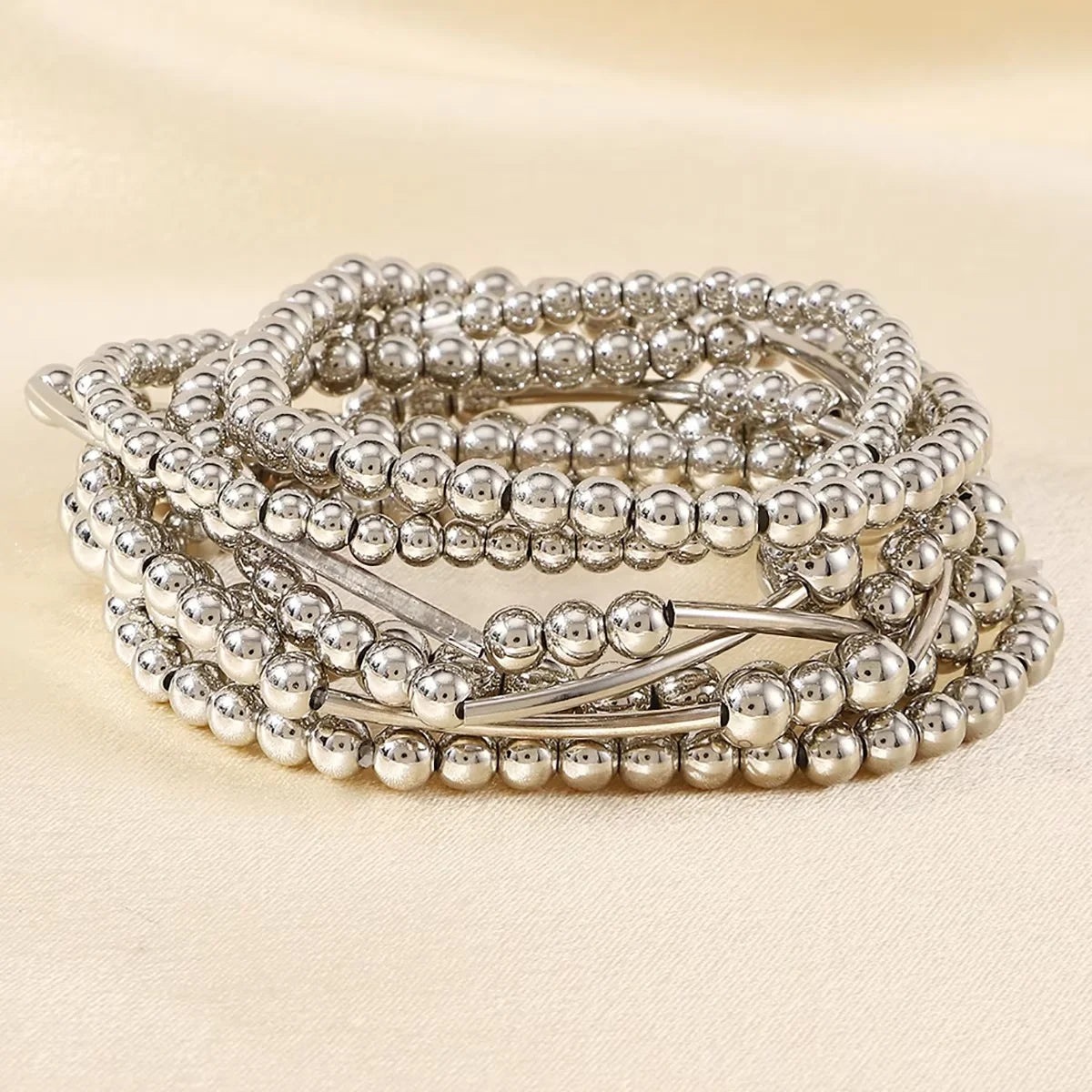 Bohemian CCB Perlen Perlen Armband Trend Multi Layer Gestapelt Elastische Seil Armband Set Frauen Elegante Täglichen Vielseitig Schmuck