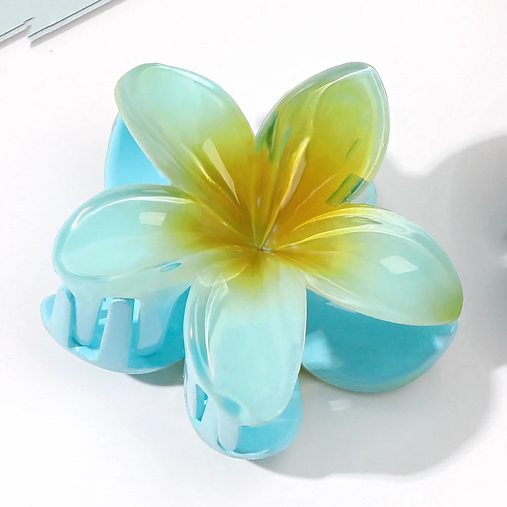 Mode Frauen Blume Haars pangen Urlaub Böhmen Ei Blume Haar Krallen Haars pangen matte Mädchen große Haarnadeln Haarschmuck