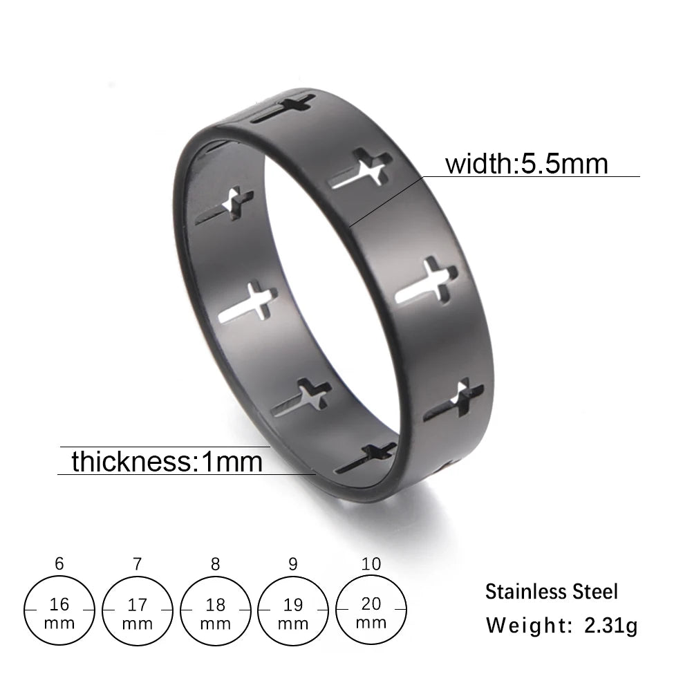 Unift Einfache Mode Finger Ring für Frauen Edelstahl Paar Ringe Männer Schwarz Farbe Klassische Party Hochzeit Band Schmuck Geschenk
