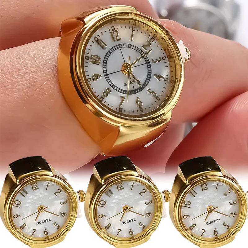 Mode Ringe Finger Uhren Mode Party Quarz Uhren Unisex Paar Ringe Schmuck Geschenk Echt
