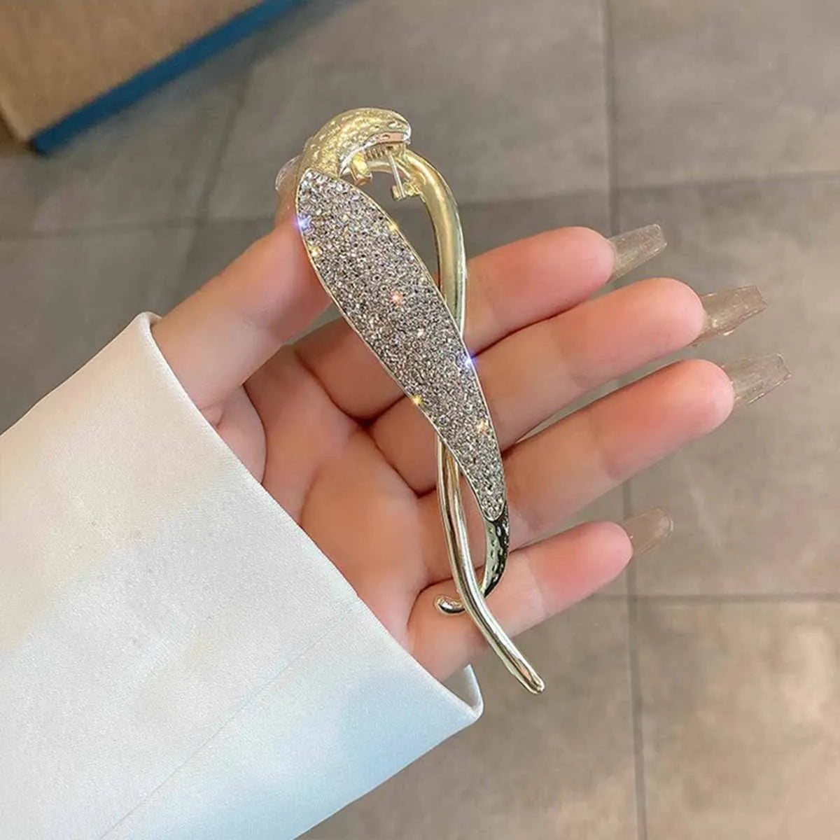 1 Stück Einfaches Temperament, Perlenhaarnadel, Froschschnalle, Hinterkopf, hochwertiger Haarnadel-Haarschmuck