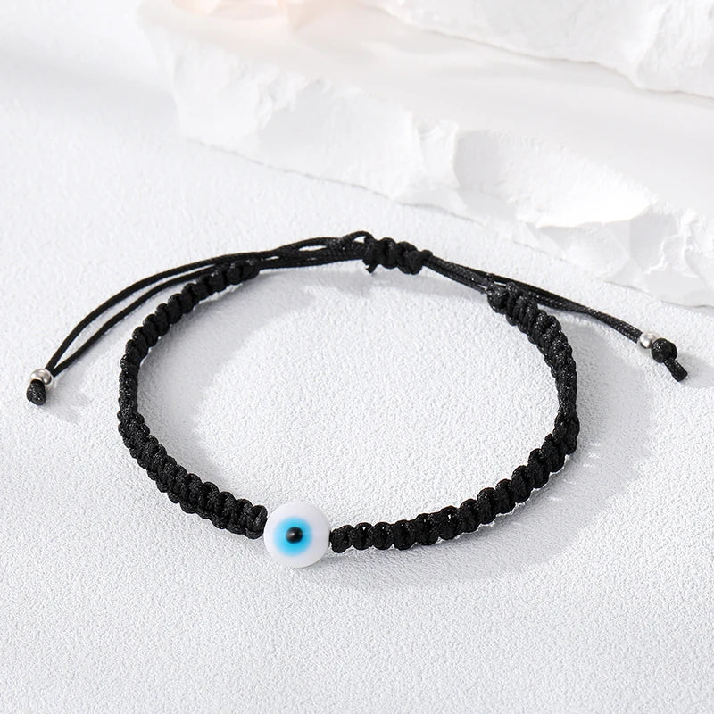 Türkische blaue böse Blick Perle Glück Seil Armbänder Frauen Männer Paare Vintage handgemachte geflochtene Auge Hand Kette Handgelenk Hochzeit Schmuck