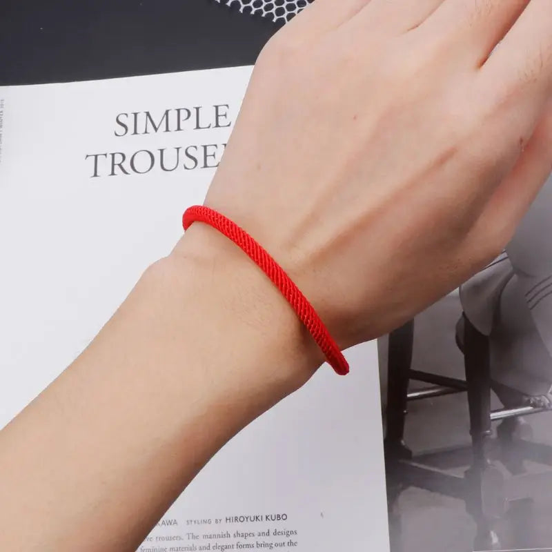 Glück Rot Schwarz Geflochtene String Armband Magnet Verschluss Armband Hand Seil Armband Schmuck Dekoration Geschenk für Frauen Männer