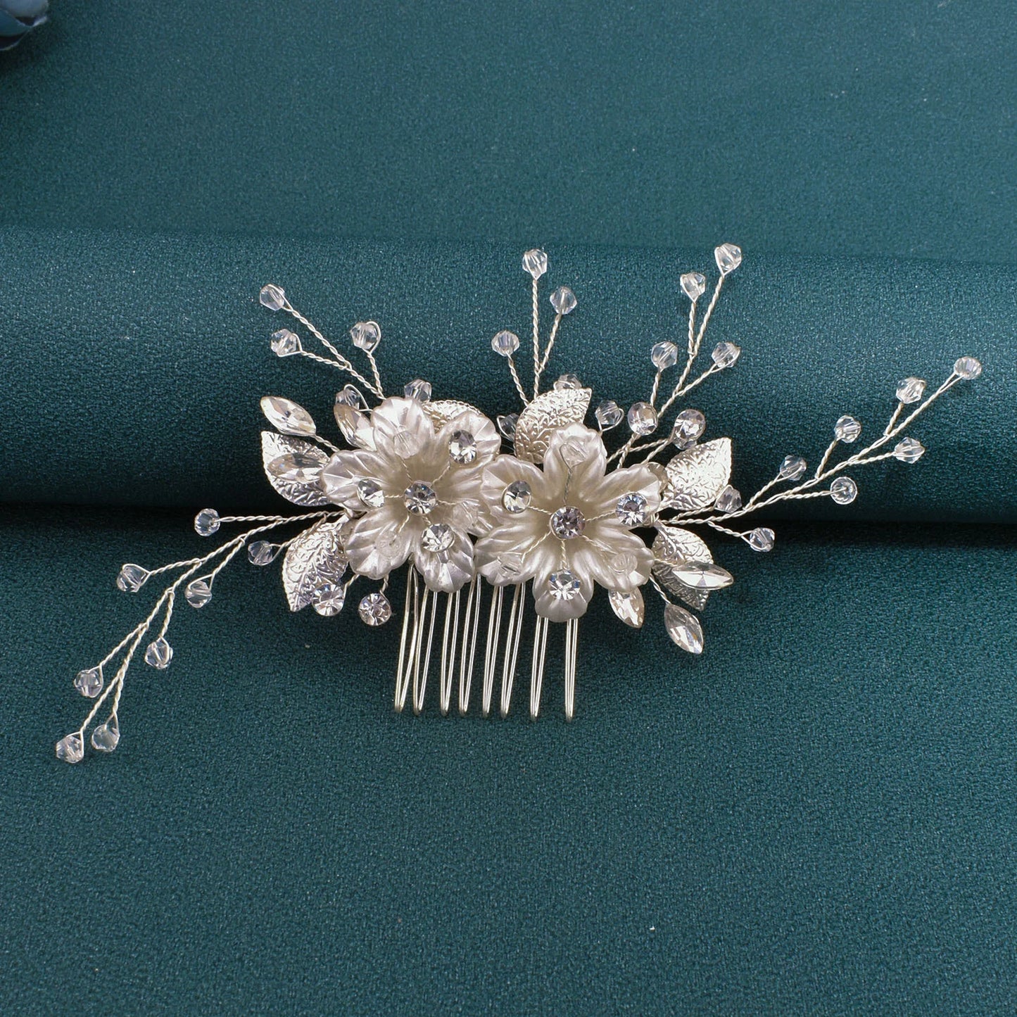 A499 Silber Gold Farbe Haar Kamm Kristall Hochzeit Kopf Stück Braut Kopfbedeckungen Frauen Haar Zubehör Party Pin Clip Prom Stirnband