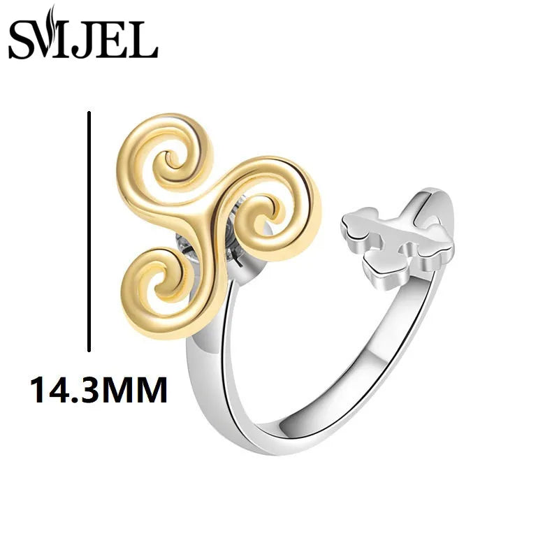 Neue Sonnenblume Angst Ring Fidget Spinner Ringe für Frauen Nette Schmetterling Kolibri Charms Finger Ring Anti Stress Drehen Geschenke
