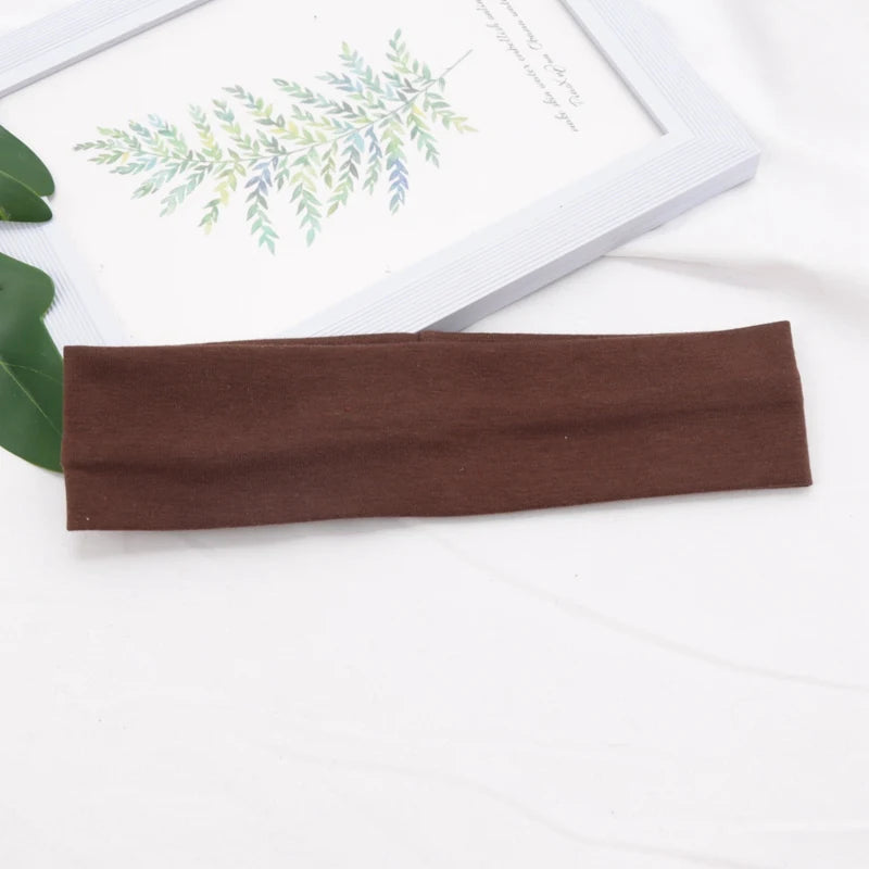Elastisches Baumwoll-Haarband, modische Stirnbänder für Damen und Herren, solide Laufen, Fitness, Yoga, Haarbänder, Stretch, Make-up, Haar-Accessoires