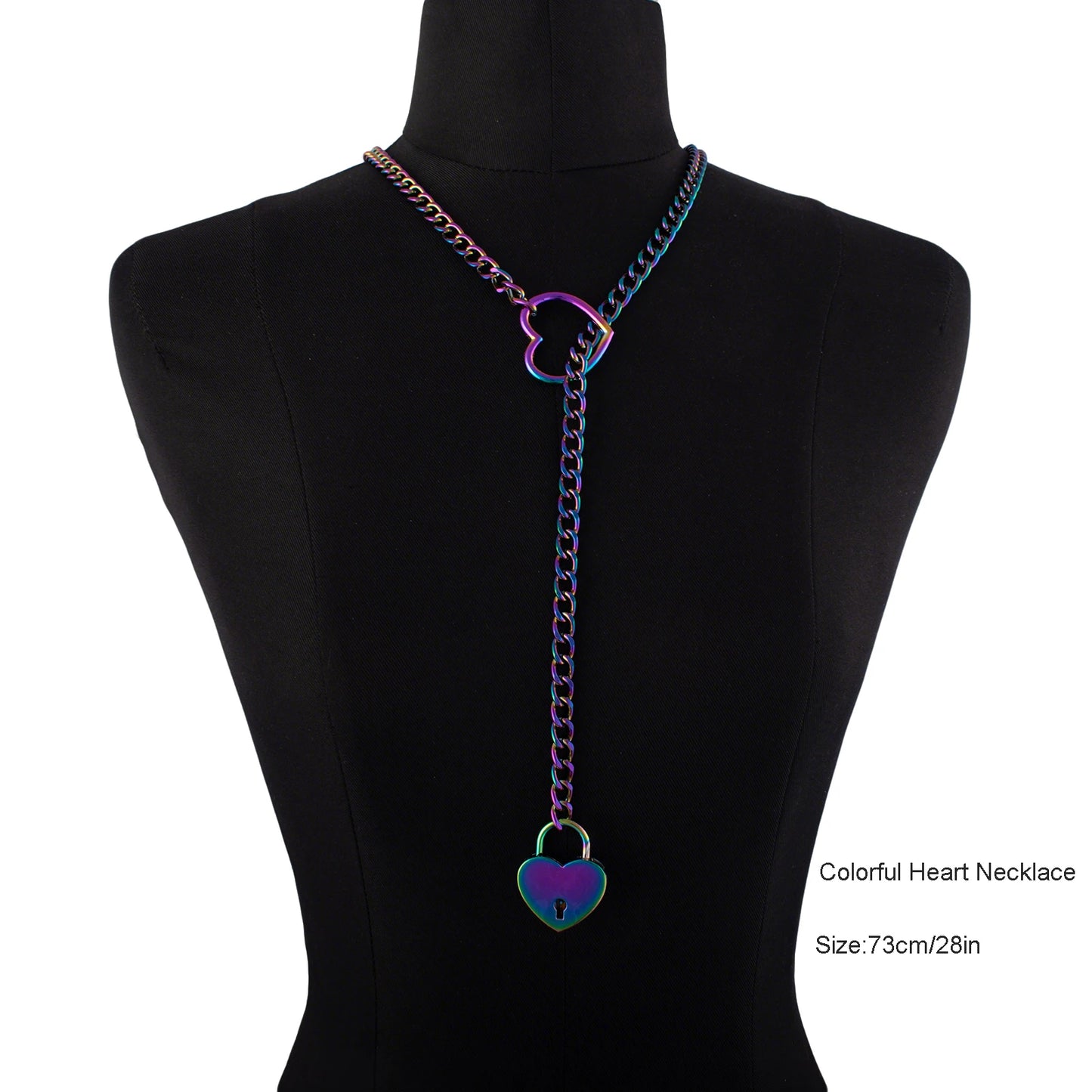 Herz Schloss Slip Kette Halskette Liebe Ketten Halsband Vorhängeschloss Kragen für Frauen Punk Goth Schmuck Gothic Ästhetische Accessoires