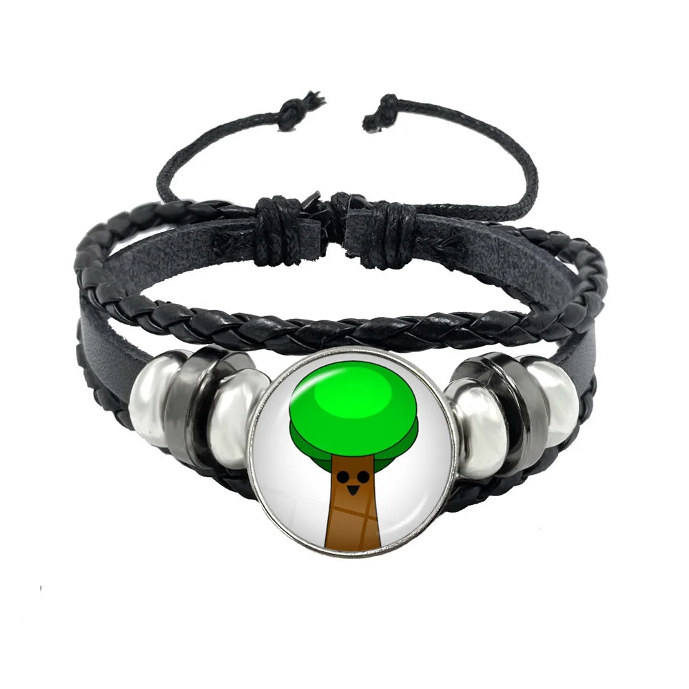 Sprunki Incredibox Anime Cartoon Charakter Leder Seil Armband Kunst Mehrschichtige geflochtene Armbänder Handgefertigte Schmuckzubehör