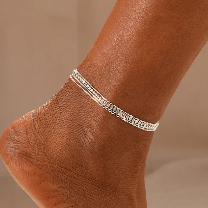 Punk Vintage Böhmischen Gold Farbe Fußkettchen für Frauen Mädchen Schlüssel Herz Schmetterling Bein Knöchel Fußkettchen Armband Strand Weibliche Schmuck Geschenk