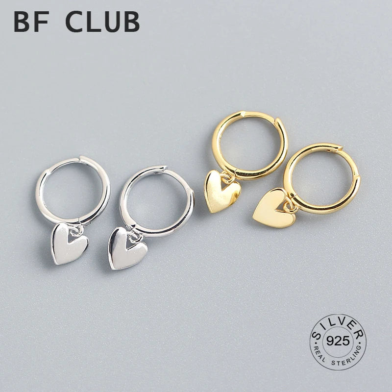 Herz-Quasten-Ohrringe aus 925er-Sterlingsilber, Charm-Anhänger für Damen, vergoldet, kleiner feiner Schmuck, verhindert Allergien, Party-Accessoires, Geschenke