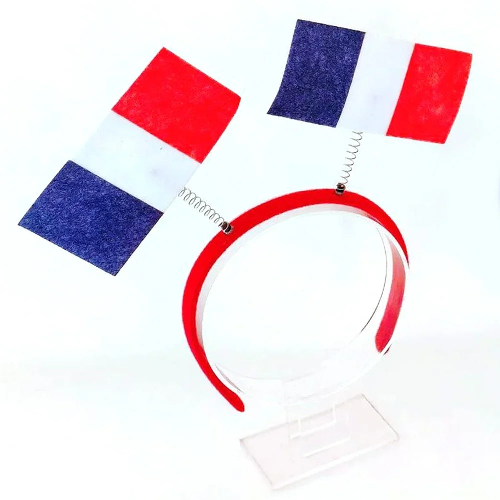 Haarreifen mit Frankreich-Flagge, Nationalflagge, Kopfschmuck, Cheerleading-Flagge, Kopfbedeckung, Sport, Wettbewerb, Stirnband, Wettbewerbszubehör