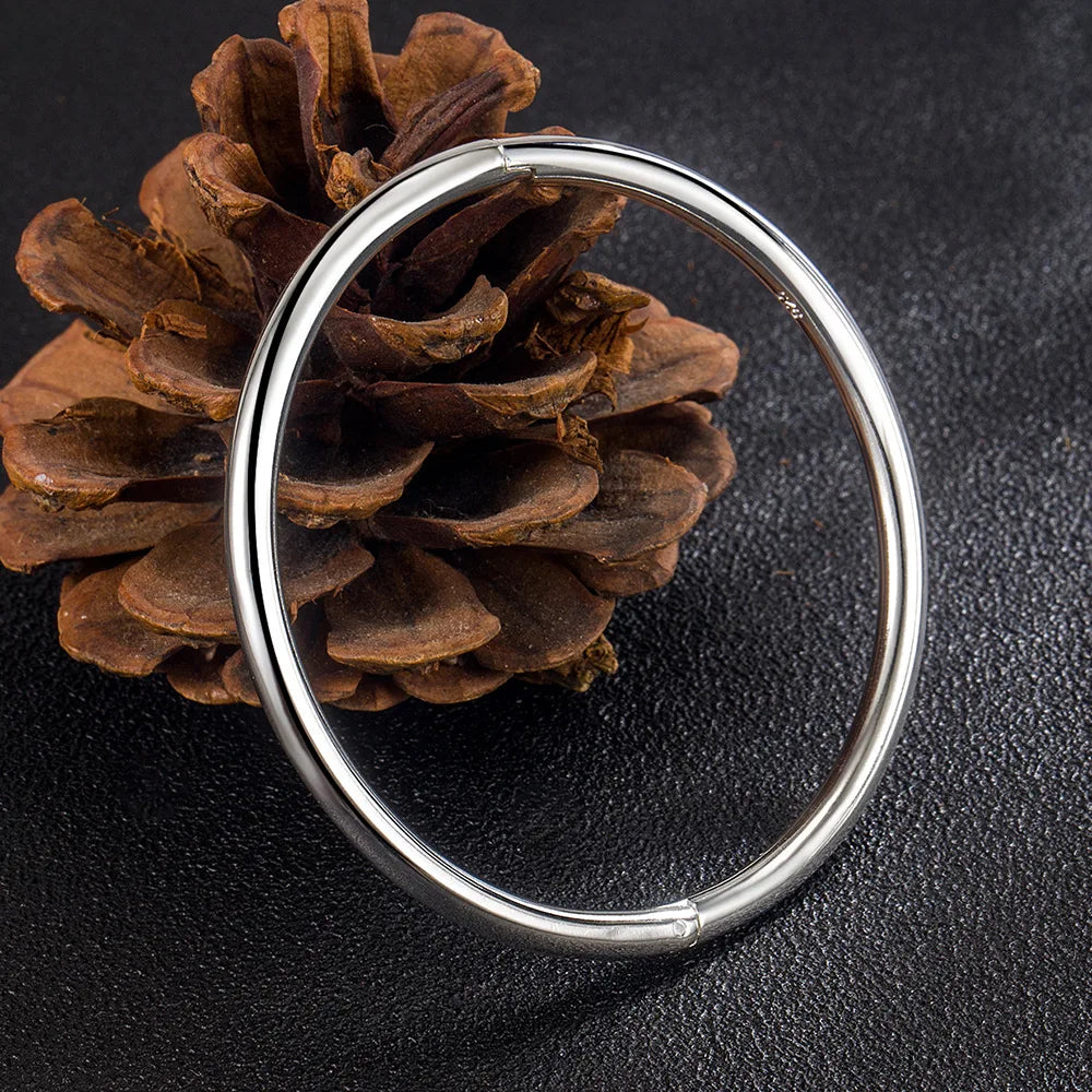 Armreif aus 925er Sterlingsilber, 4 mm, für Damen, luxuriöser Qualitätsschmuck, Großhandel mit Schmuck