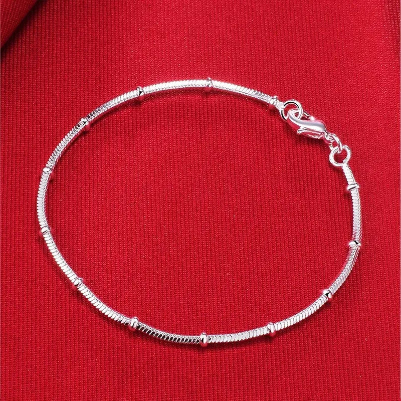 Feines 925er-Sterlingsilber, edle, schöne Kette, solides Armband für Damen und Herren, Charms, Party-Geschenk, Hochzeit, Modeschmuck, heißes Modell