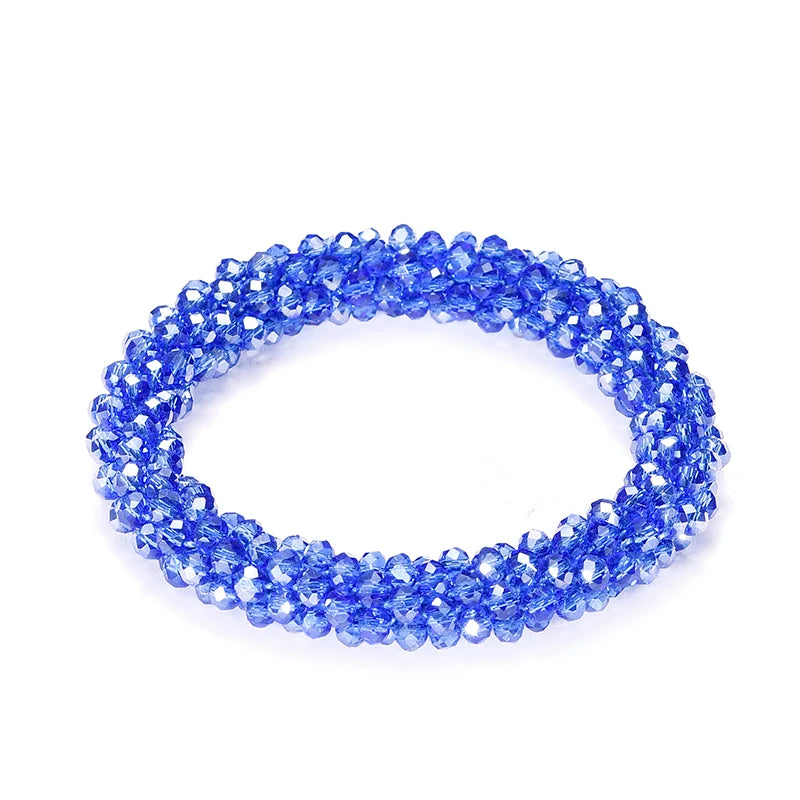 Boho Elastische Armbänder & Armreifen Für Frauen Vintage Stretch Böhmischen Femme Kristall Glas Perlen Armbänder Partei Schmuck Geschenk