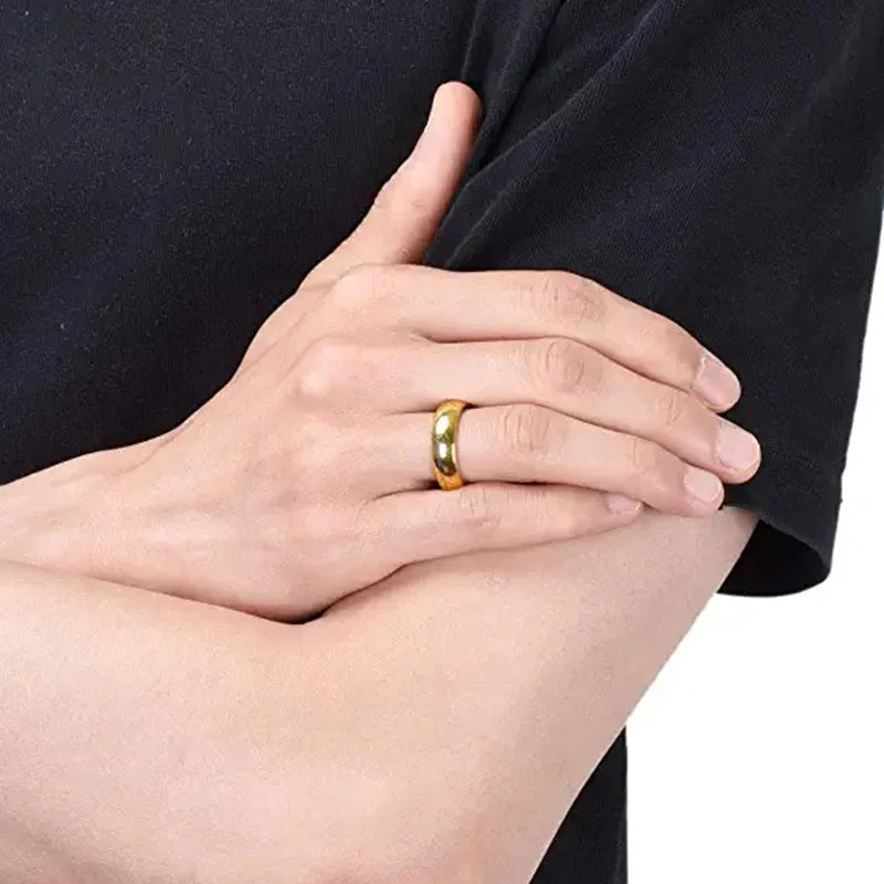 6MM Edelstahl Lasergravur Exquisite Paare Eheringe, Männer und Frauen Mode Film Schmuck Geschenke Großhandel