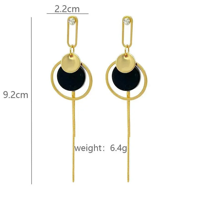Elegante Mode Quaste frauen Ohrringe Kreis Form Gesicht Abnehmen Koreanische Super Fee runde Schleife Earwire Schmuck Zubehör