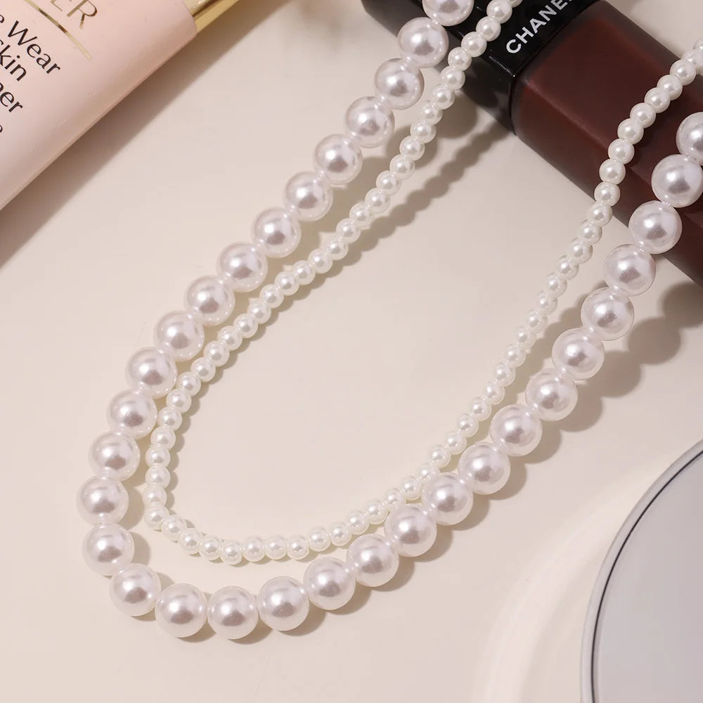 Liora Premium Simulierte Perle Edelstahl Halskette Ringe Baumeln Ohrringe Für Frauen Hypoallergen Frauen Schmuck Sets Geschenke