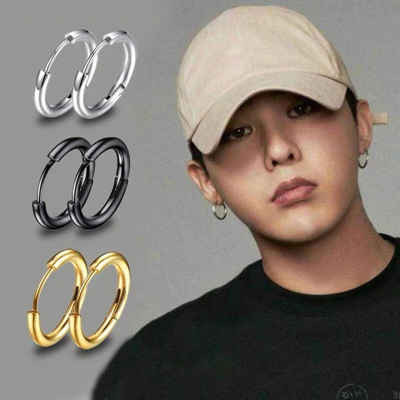 1 paar Edelstahl Hoop Ohrringe Frauen Männer Gold Farbe Kleine Ohrringe Mädchen Schmuck Pendientes Mujer Aretes Knorpel Piercing