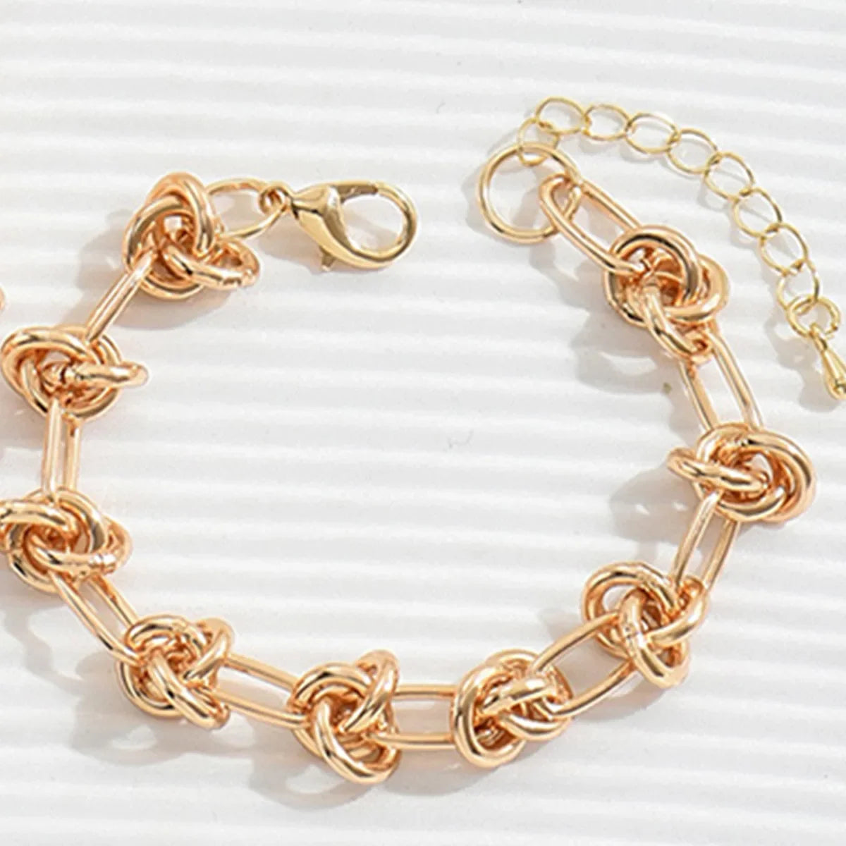 Metallseil Knoten Kette Halskette Halsband Armband und Ohrring Set Schmuckzubehör Chinesische Marke Keine (AE-Lager) Herkunft