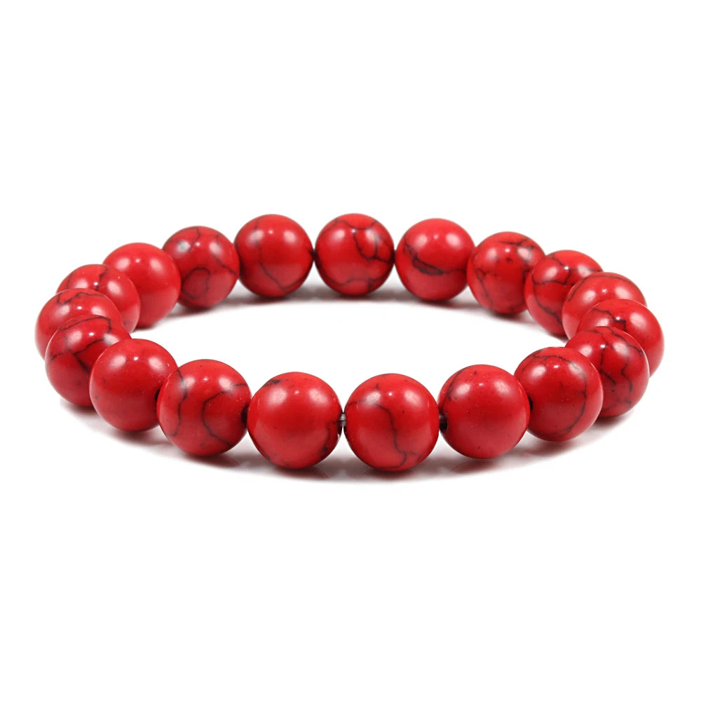 6/8/10MM Naturstein Armband Roter Kiefer Stein Gebet Perlen Armband Rosenkranz Meditation Armbänder Männer Frauen Yoga schmuck Pulsera