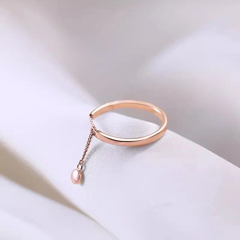 Kette Quasten Ring Einstellbar Einfache Koreanische Mode Frauen Party Ring Finger Koreanische Silber Farbe Schmuck